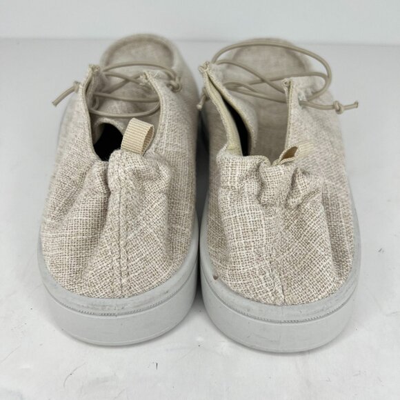 Solemates Womens Beige Canvas Solid Round Toe Low Top Slip On Size 11 Loafers - Picture 5 of 9